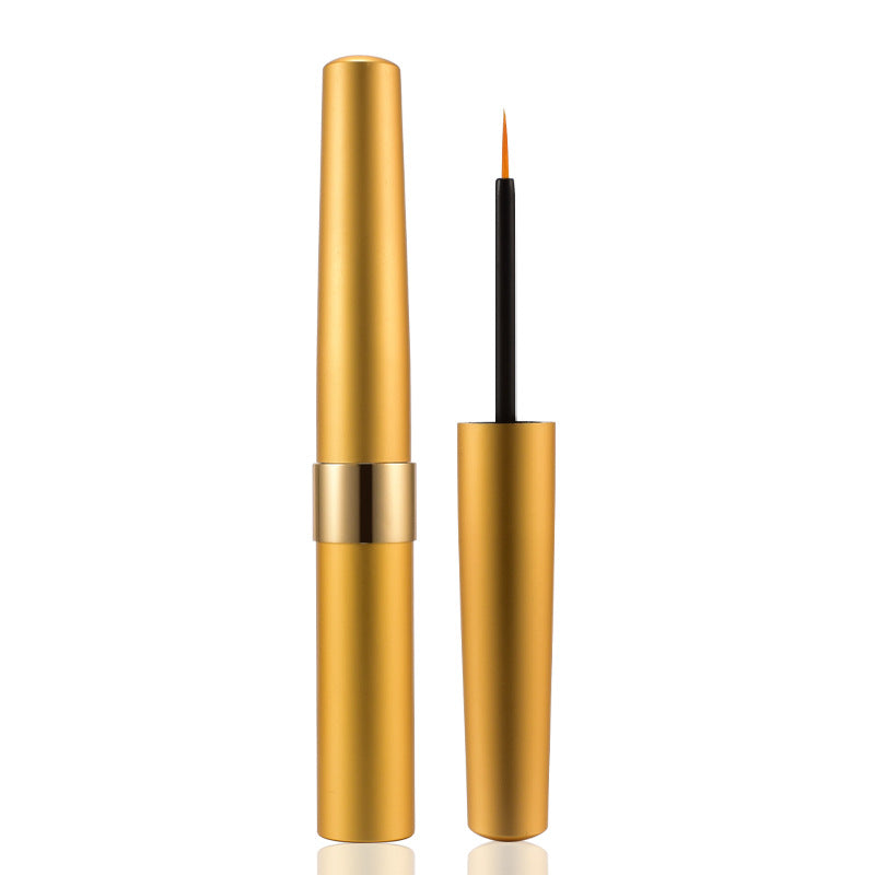 Densara Eyebrow and Lash Fiber Filler gold applicator tube, open and closed