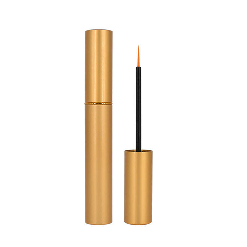 Densara Eyebrow and Lash Fiber Filler gold applicator tube, open and closed