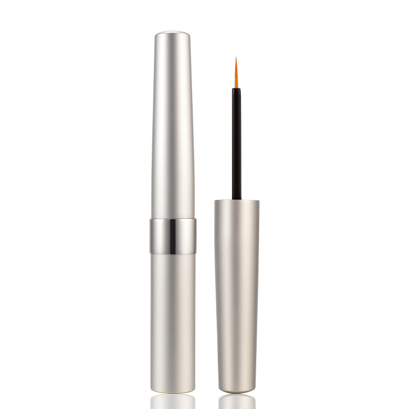 Densara Eyebrow and Lash Fiber Filler silver applicator tube, open and closed
