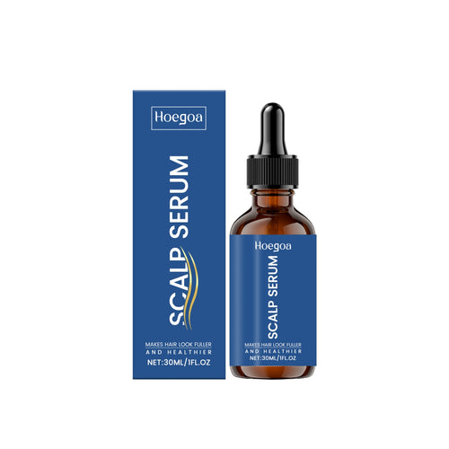 Hoegoa Scalp Serum bottle and box, 30ml dropper bottle