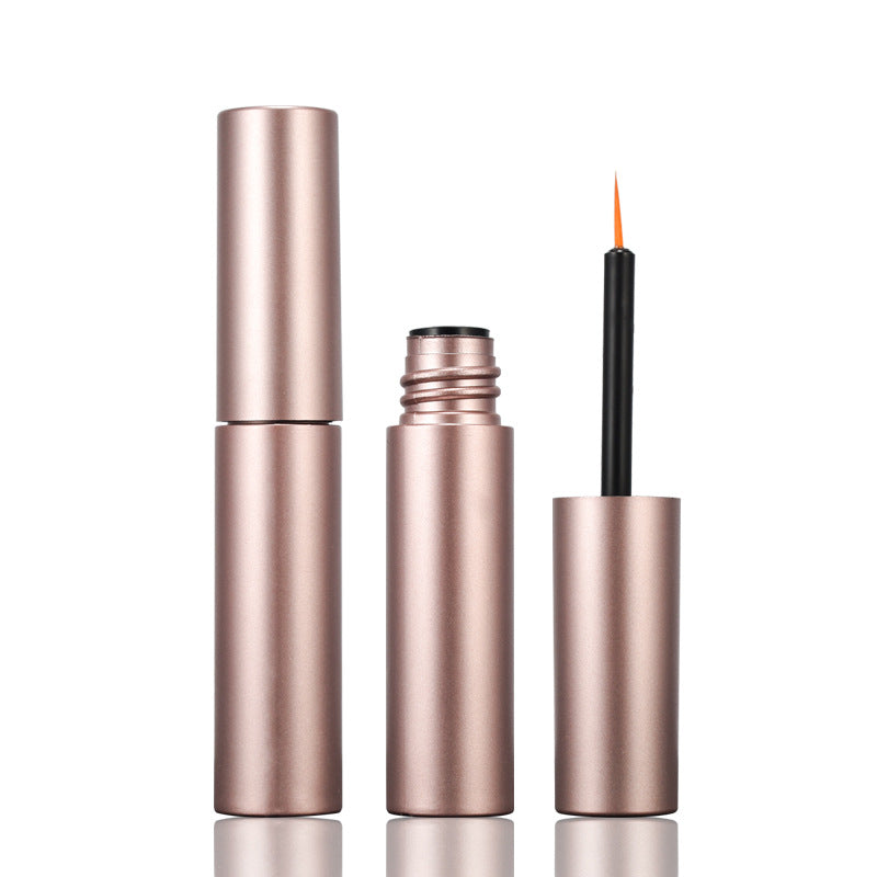 Densara Eyebrow and Lash Fiber Filler rose gold applicator tube, open and closed